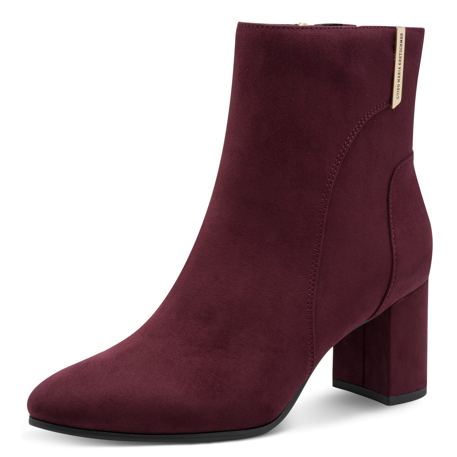 MARCO TOZZI レッド 牛革ブーツ　41 Marco Tozzi Damen 2-85200-41 Stiefelette, Dk.Red Pat, 39 EU