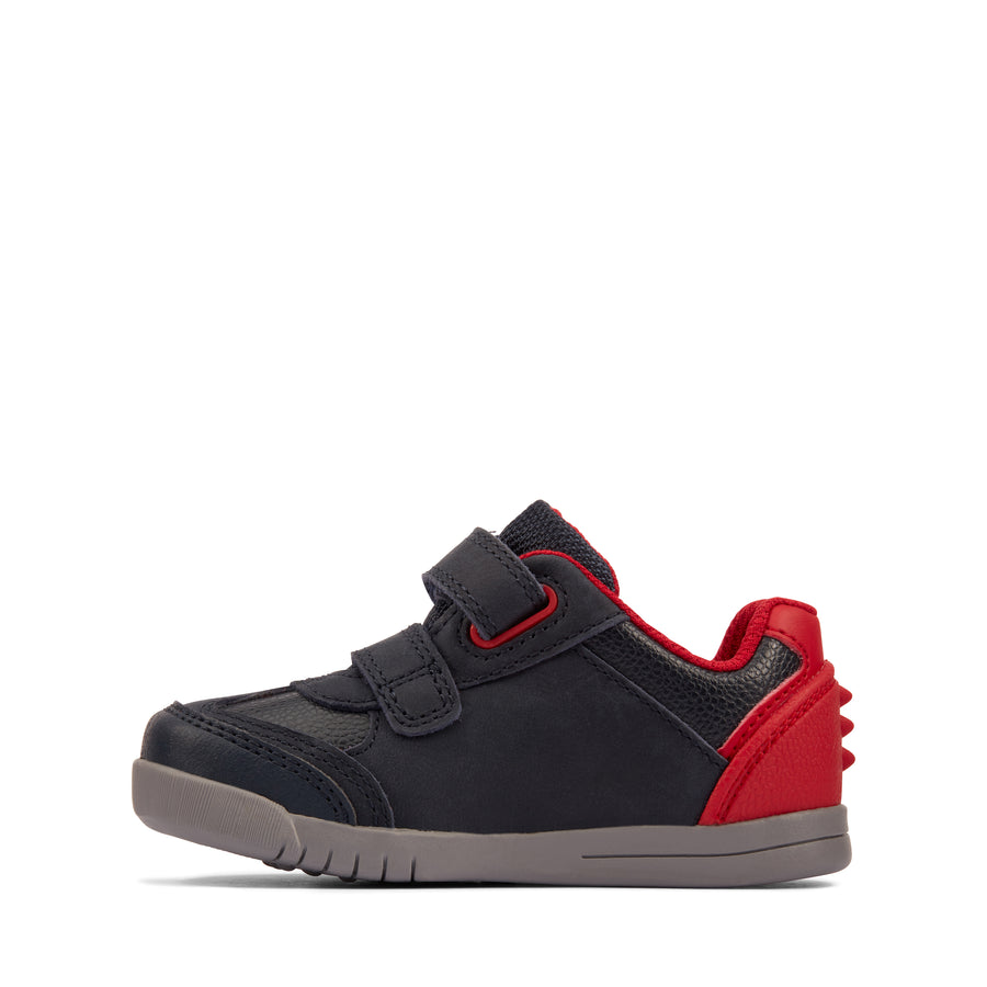 Clarks - Rex Play T - Navy/ Red