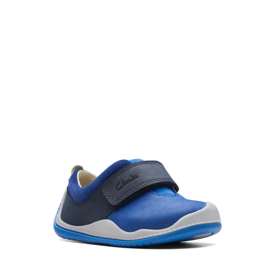 Clarks – Roller Fun T. Baby Boy Blue Shoes. Perfect for your baby’s fist steps