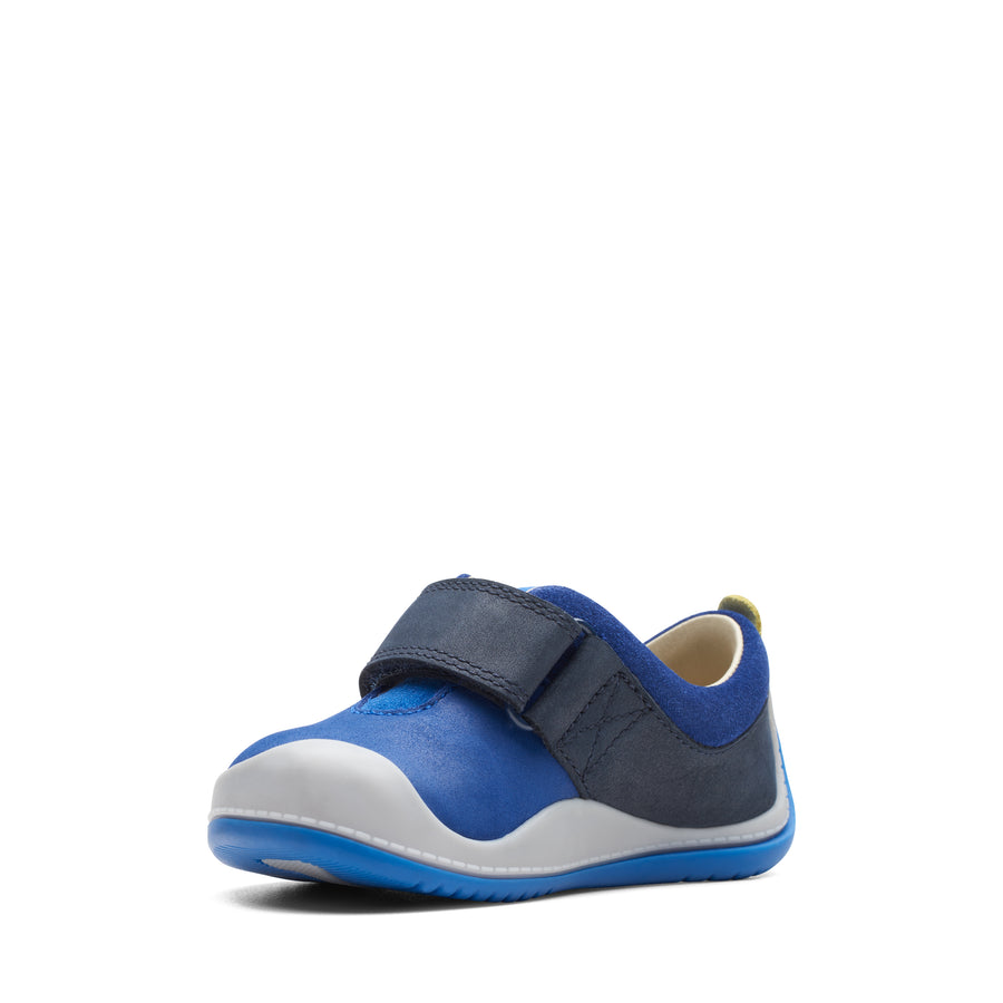 Clarks – Roller Fun T. Baby Boy Blue Shoes. Perfect for your baby’s fist steps