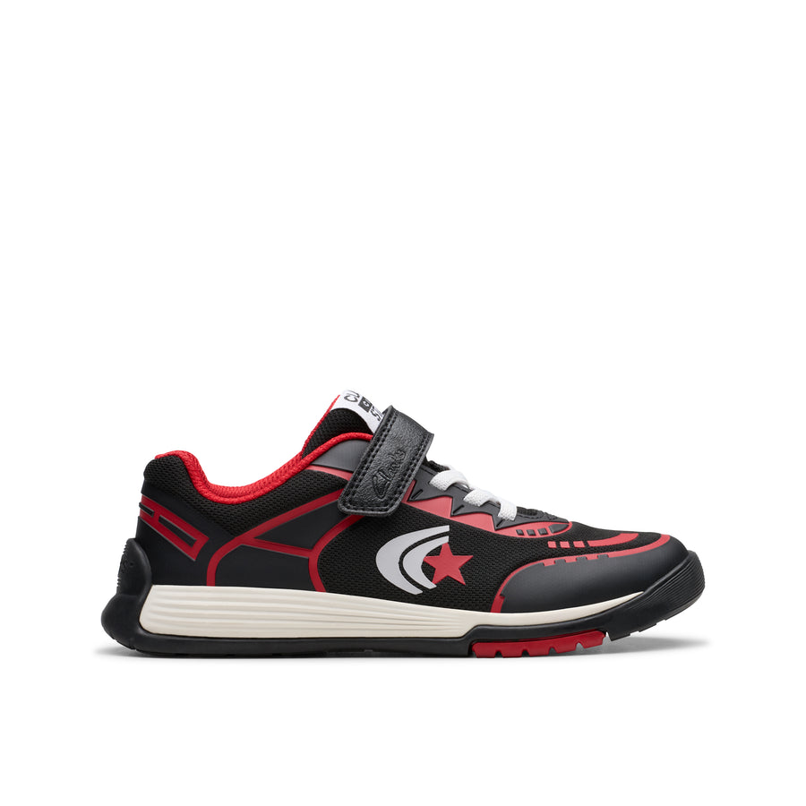 Clarks - CicaStarFlexK - Black/ Red