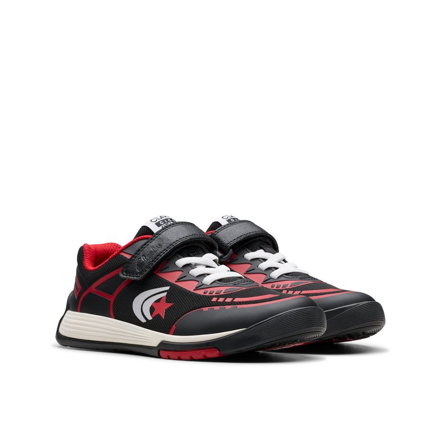 Clarks - CicaStarFlexK - Black/ Red