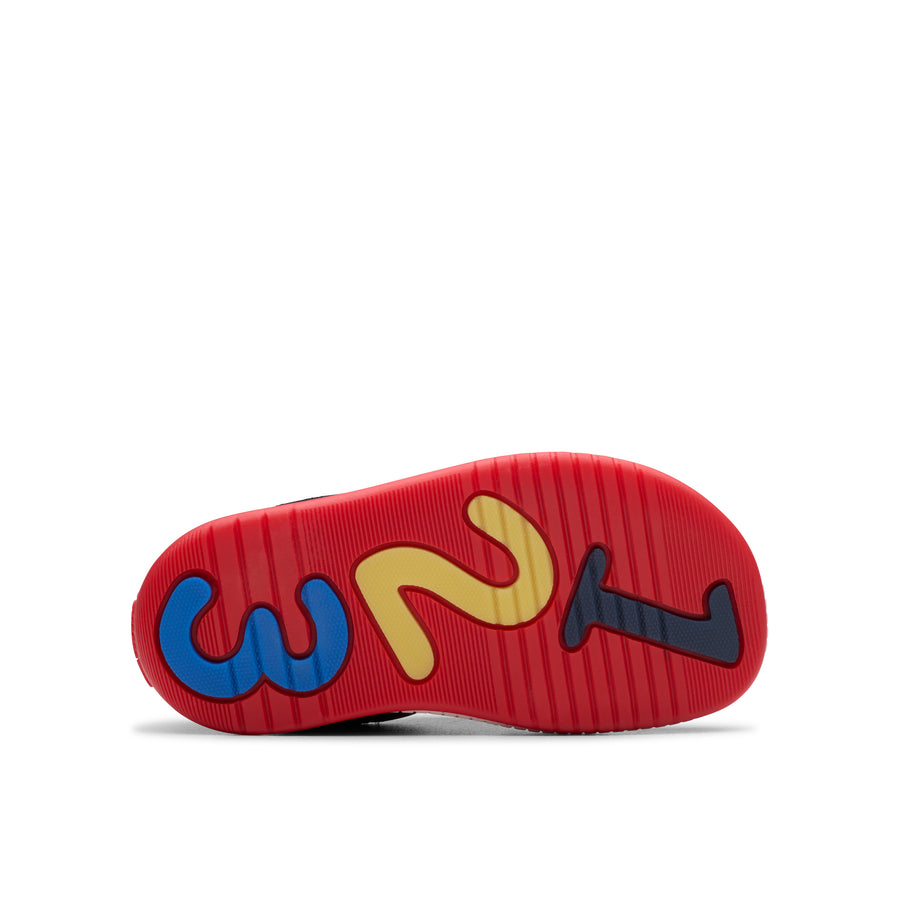 Clarks - Noodle Fun T - Navy/ Red