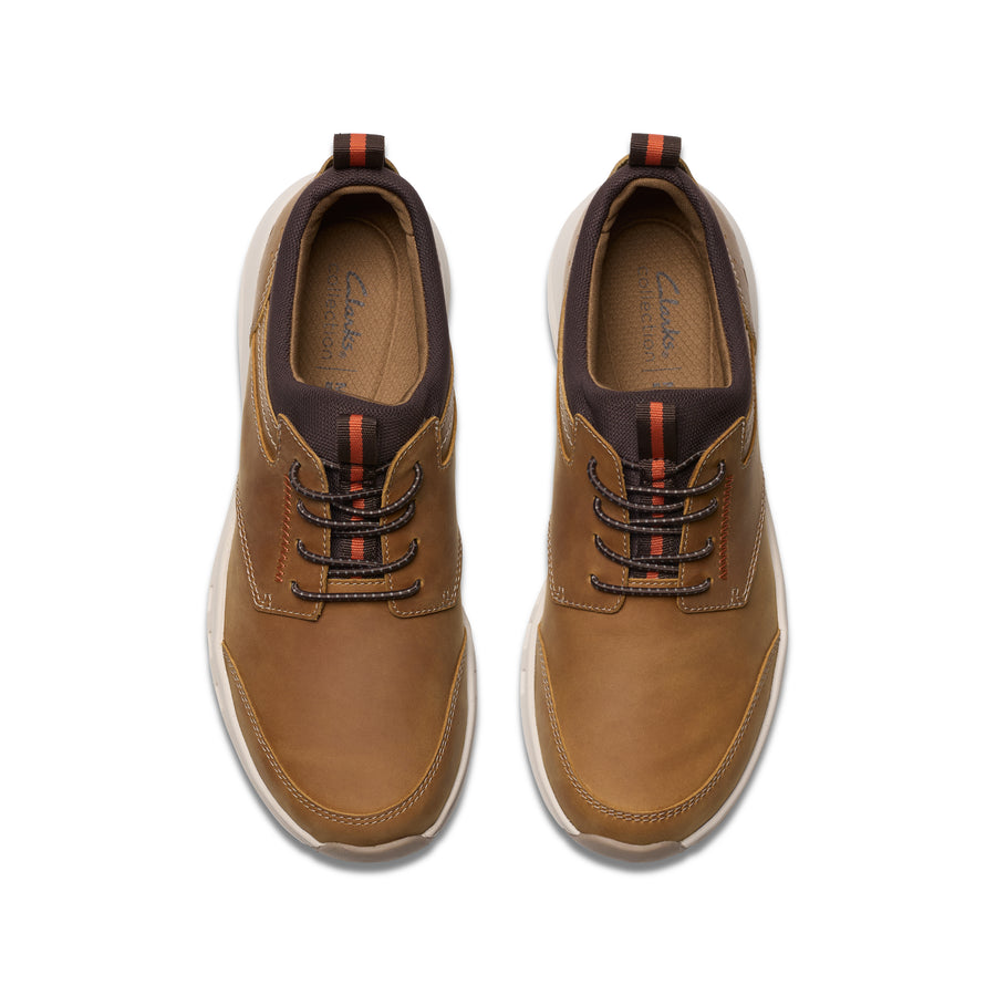 Clarks - Motion Trek EZ Dark Tan Leather