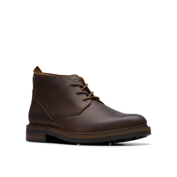 Clarks - Newford Mid -  Brown/Beeswax Leather
