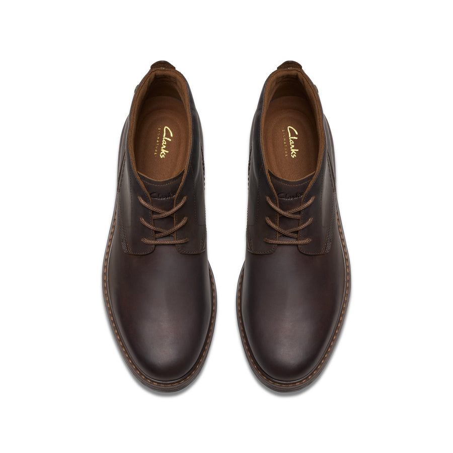 Clarks - Newford Mid -  Brown/Beeswax Leather
