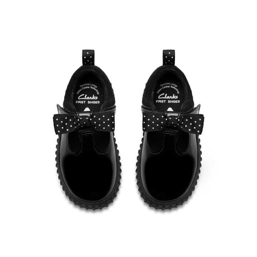 Clarks - Cove Bow T - Black Patent