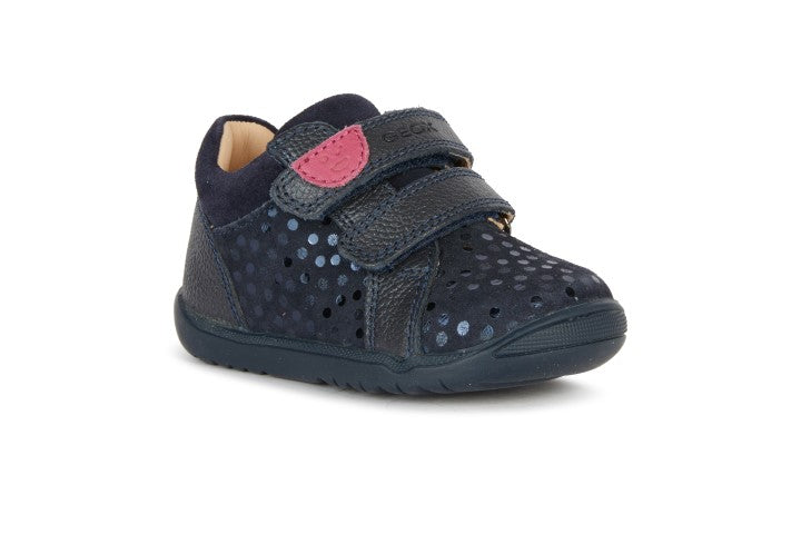Geox - B164PA | Dark Navy| Lightweight Runner. Perfect for baby's first steps. Lightweight design to provide for easy movement, support and protection for little feet. 