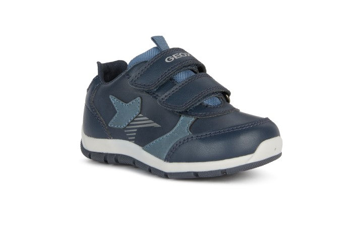 Geox - B363XA | Navy/ Avio | Lightweight runners for Baby Boy. Perfect for baby's first steps. Lightweight design to provide for easy movement, support and protection for little feet. 